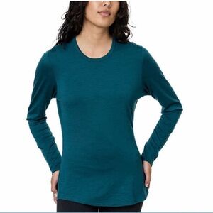 Segments Blue Merino Wool Layering Top Size S